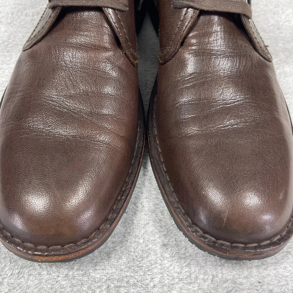 John Varvatos Chukka Boots Mens 13 Brown Leather Lace Up Ankle Boots Casual